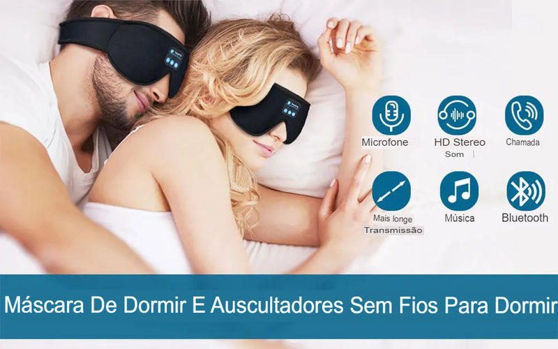 Máscara para dormir com fone Bluetooth  HD integrado.